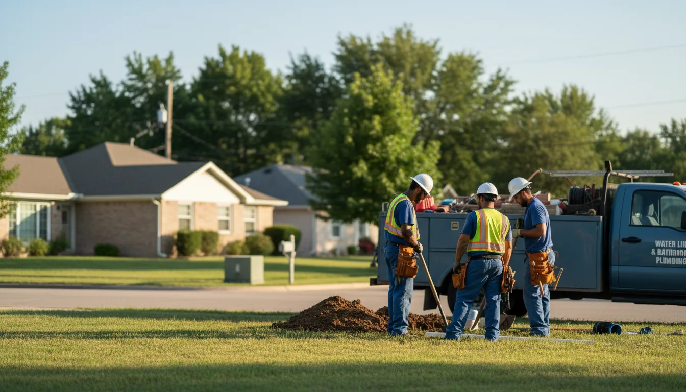 Residential water line and bathroom plumbing service in Emmalena, KY